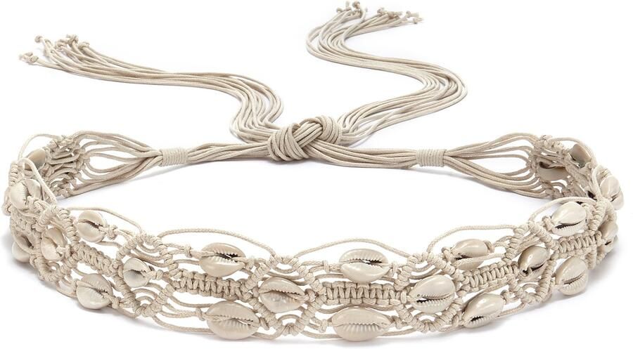 Lascana Tailleriem Bindceintuur met schelpen sieradenriem riem voor jurk & overall buikhalsband - Foto 2