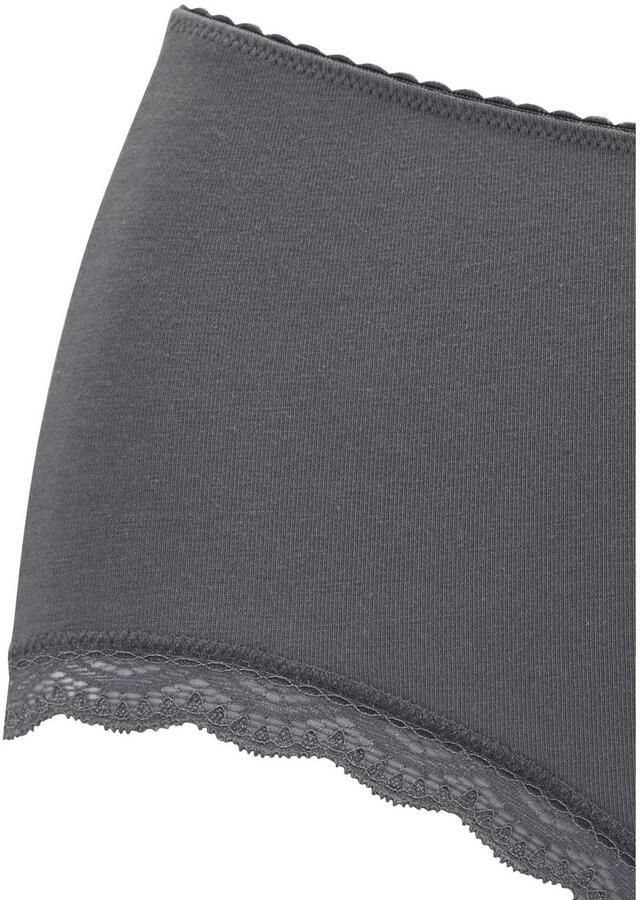 Lascana Tailleslip van elastische katoen met fijne kant met opbergdoos (Set van 5)