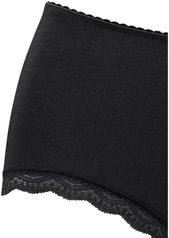 Lascana Tailleslip van elastische katoen met fijne kant met opbergdoos (Set van 5)