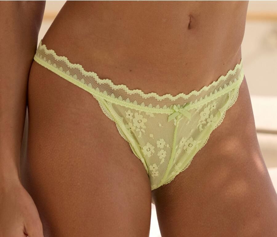 Lascana Tanga FINA van delicate bloemige kant - Foto 5