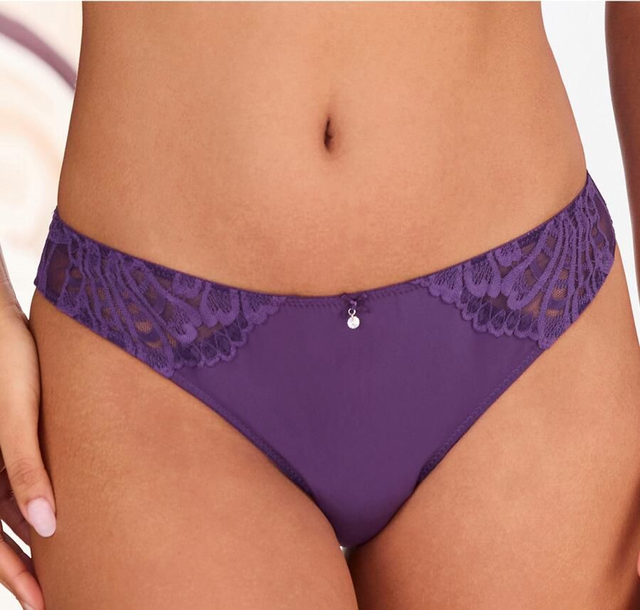 Lascana Tanga FLORA achterkant van licht transparant kant - Foto 3