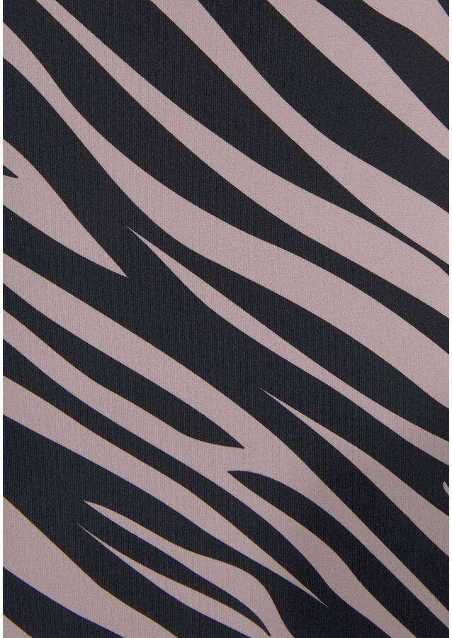 Lascana niet-voorgevormde tankini bikinitop zwart grijs