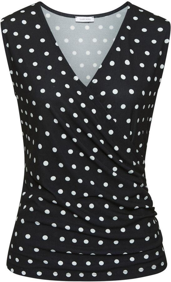 Lascana Tanktop in wikkel-look blousetop met alloverprint en zijraffing - Foto 8