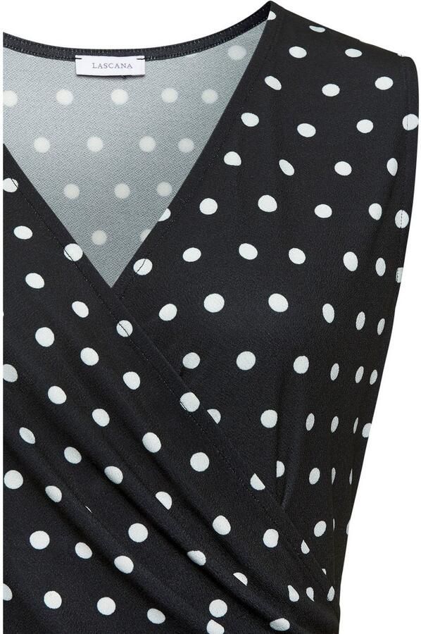 Lascana Tanktop in wikkel-look blousetop met alloverprint en zijraffing - Foto 6