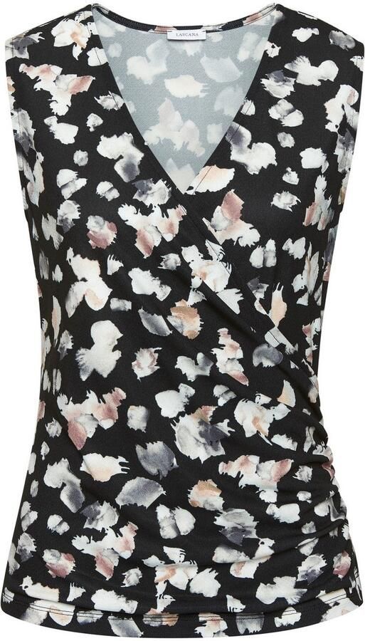 Lascana Tanktop in wikkel-look blousetop met alloverprint en zijraffing - Foto 7