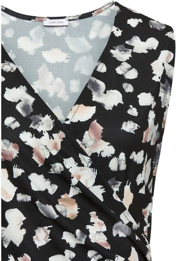 Lascana Tanktop in wikkel-look blousetop met alloverprint en zijraffing - Foto 3