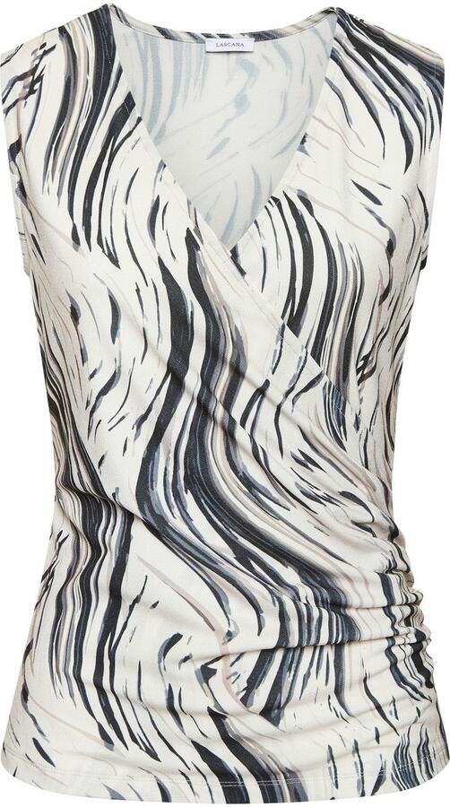Lascana Tanktop in wikkel-look blousetop met alloverprint en zijraffing - Foto 8