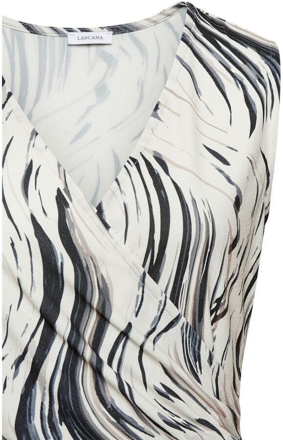 Lascana Tanktop in wikkel-look blousetop met alloverprint en zijraffing - Foto 6