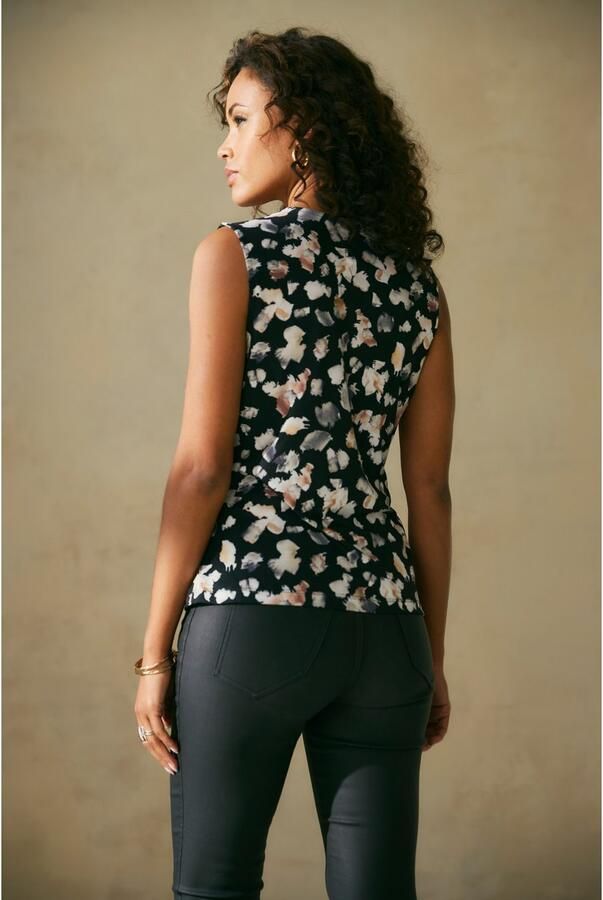 Lascana Tanktop in wikkel-look blousetop met alloverprint en zijraffing - Foto 4