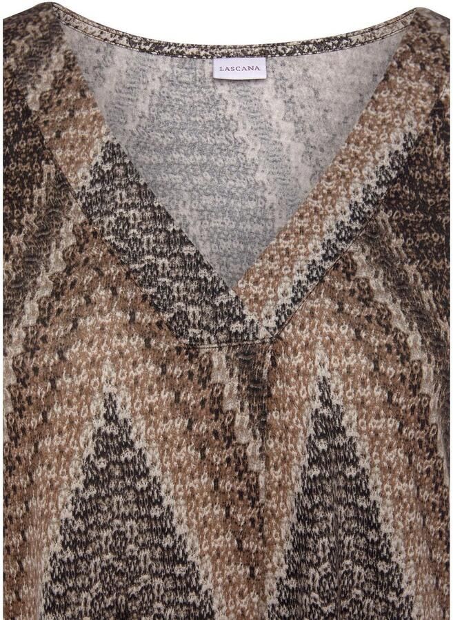 Lascana Tanktop met alloverprint en v-hals zomers blousetop