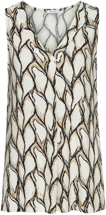 Lascana Tanktop met alloverprint en v-hals zomers blousetop - Foto 7