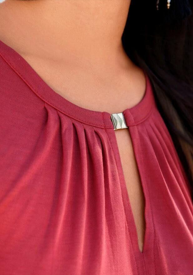 Lascana Tanktop met decoratief accessoire casual jerseytop casual - Foto 3