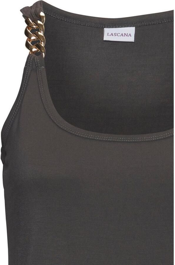 Lascana Tanktop met kettingdetails aan de banden figuurvormend jersey top - Foto 6
