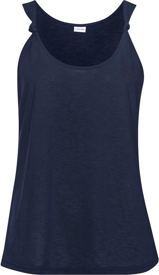 Lascana Tanktop met knoopdetail aan de band