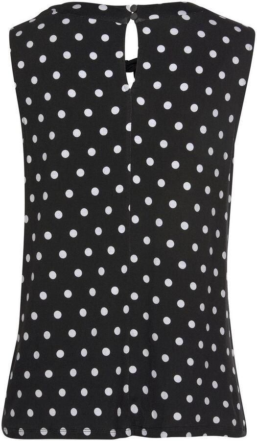 Lascana Tanktop met stippenprint comfortabel blousetop met split aan de hals - Foto 5