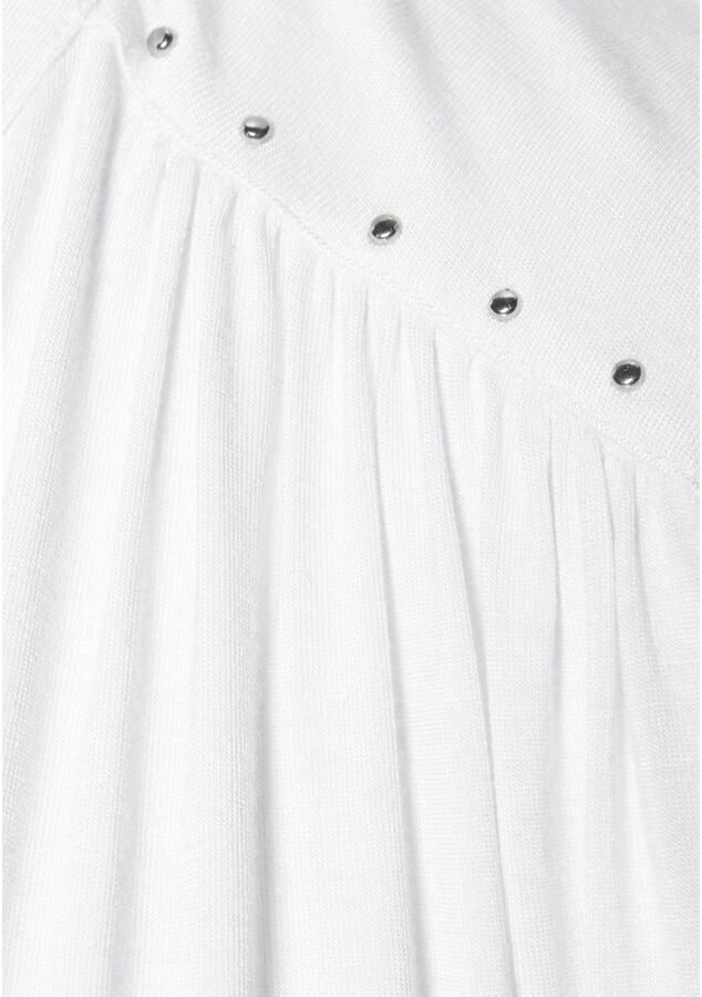 Lascana Tanktop met zilverkleurige studs-details losse blousetop - Foto 2