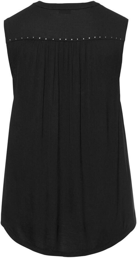 Lascana Tanktop met zilverkleurige studs-details losse blousetop - Foto 4