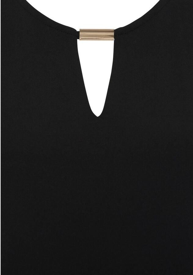 Lascana Tanktop van gladde jerseykwaliteit met cut-out elegant zomertop kreukvrij - Foto 3