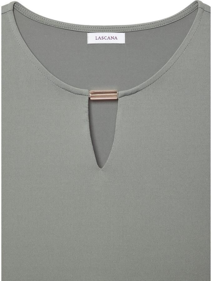 Lascana Tanktop van gladde jerseykwaliteit met cut-out elegant zomertop kreukvrij