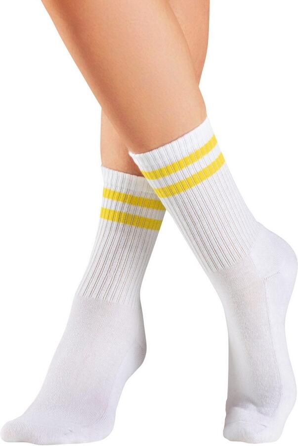 Lascana Tennissokken met gekleurde ringen aan de boorden (set 3 paar) - Foto 3