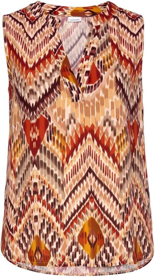 Lascana Top met etnische print en v-hals blouseshirt - Foto 4