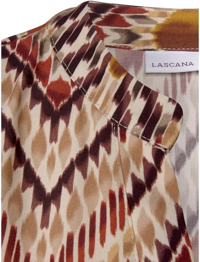 Lascana Top met etnische print en v-hals blouseshirt
