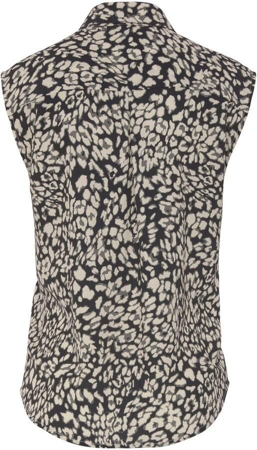 Lascana Top met knoopsluiting en dierenprint damesblouse met blazerkraag - Foto 5