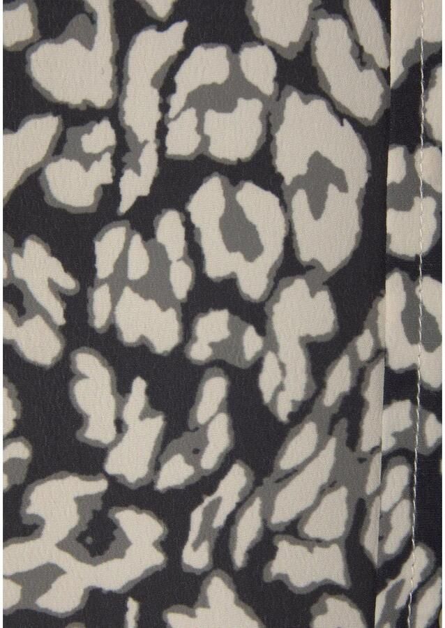Lascana Top met knoopsluiting en dierenprint damesblouse met blazerkraag - Foto 2