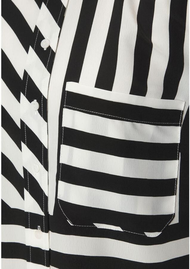 Lascana Top met knoopsluiting streep patroon damesblouse met blazerkraag - Foto 5