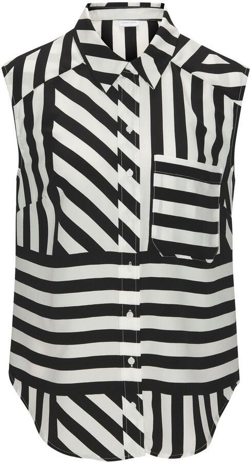 Lascana Top met knoopsluiting streep patroon damesblouse met blazerkraag - Foto 9