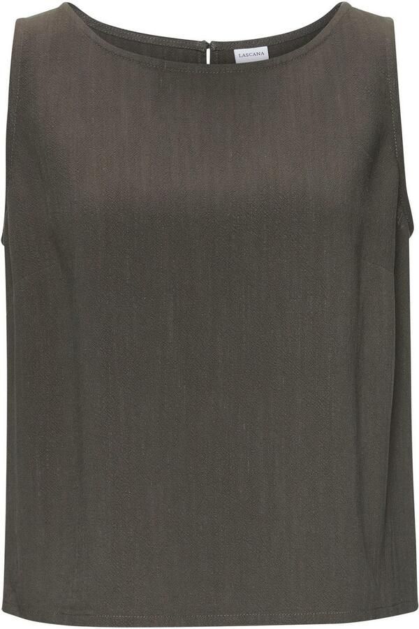 Lascana Top met linnen aandeel kort gesneden top - Foto 8