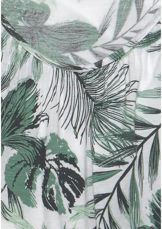 Lascana Top met spaghettibandjes Met aanrimpeling bij de hals van elastische viscosekwaliteit (2-delig Set van 2)