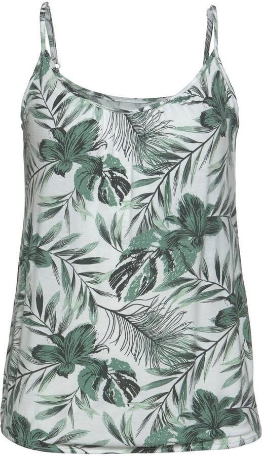 Lascana Top met spaghettibandjes Met aanrimpeling bij de hals van elastische viscosekwaliteit (2-delig Set van 2) - Foto 2