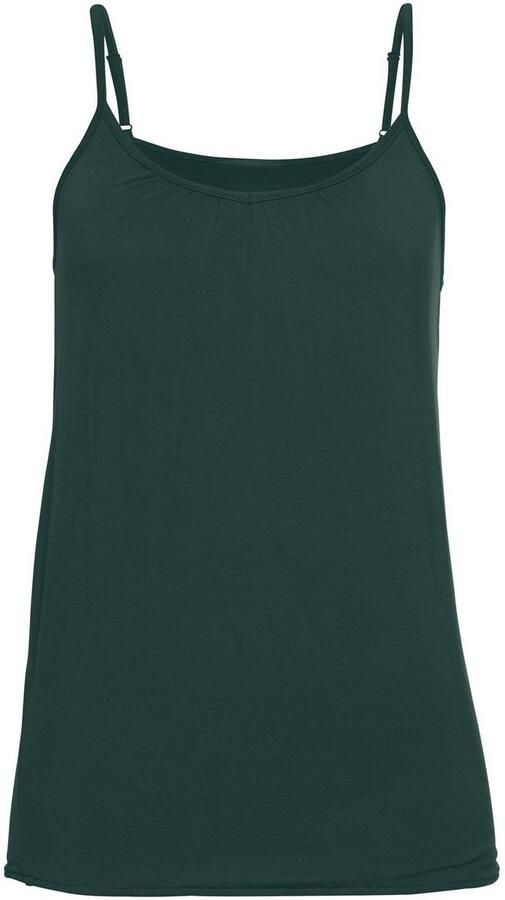 Lascana Top met spaghettibandjes Met aanrimpeling bij de hals van elastische viscosekwaliteit (2-delig Set van 2) - Foto 3