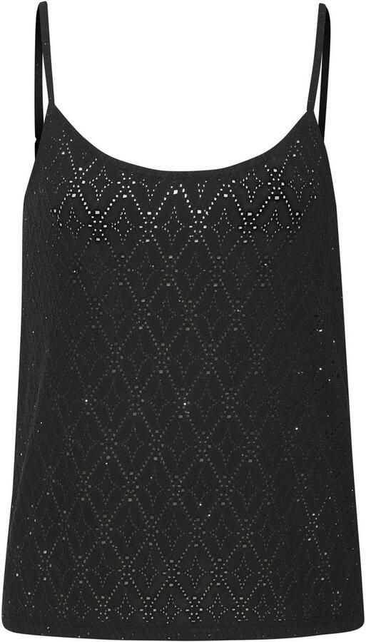 Lascana Top met spaghettibandjes Met fonkelende pailletten van hoogwaardige ajour kwaliteit (Set van 2) - Foto 4