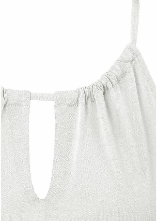 Lascana Top met spaghettibandjes met split aan de hals eenvoudig zomertop basic