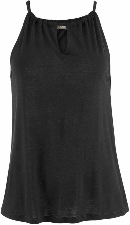 Lascana Top met spaghettibandjes met split aan de hals eenvoudig zomertop basic - Foto 5