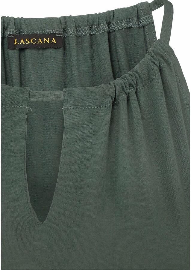 Lascana Top met spaghettibandjes met split aan de hals eenvoudig zomertop basic