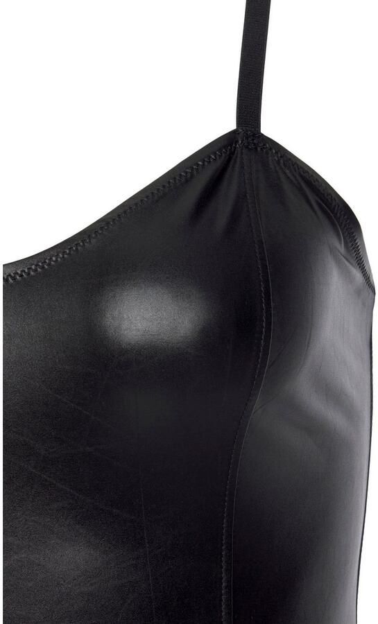 Lascana Top met spaghettibandjes van licht glanzende stretchstof dames top van imitatieleer - Foto 7