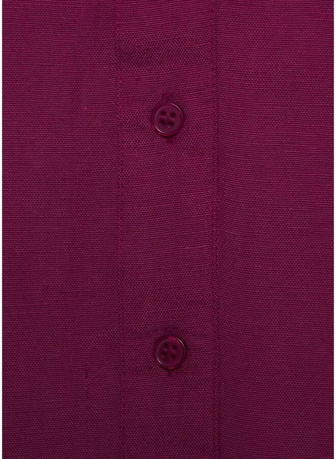 Lascana Top van zachte geweven stof met linnenpercentage damesblouse met overhemdkraag - Foto 2