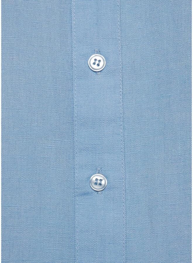 Lascana Top van zachte geweven stof met linnenpercentage damesblouse met overhemdkraag - Foto 2