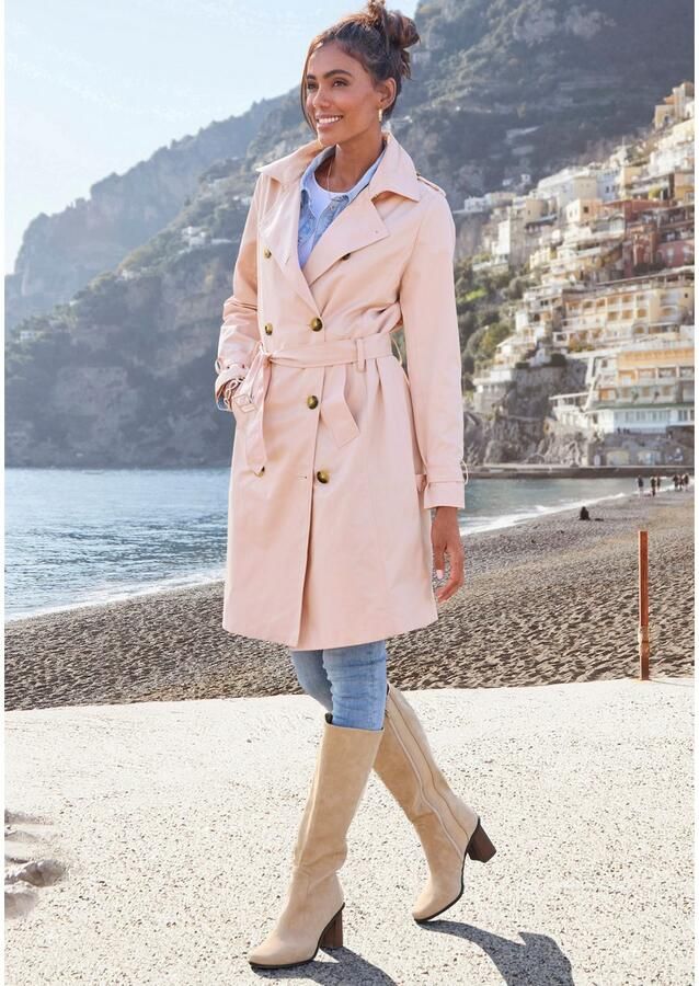 Lascana Trenchcoat met pas onderhoudsvriendelijke materiaalmix - Foto 3