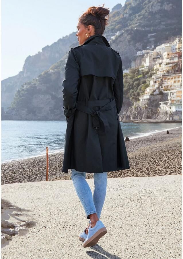 Lascana Trenchcoat met pas onderhoudsvriendelijke materiaalmix - Foto 2