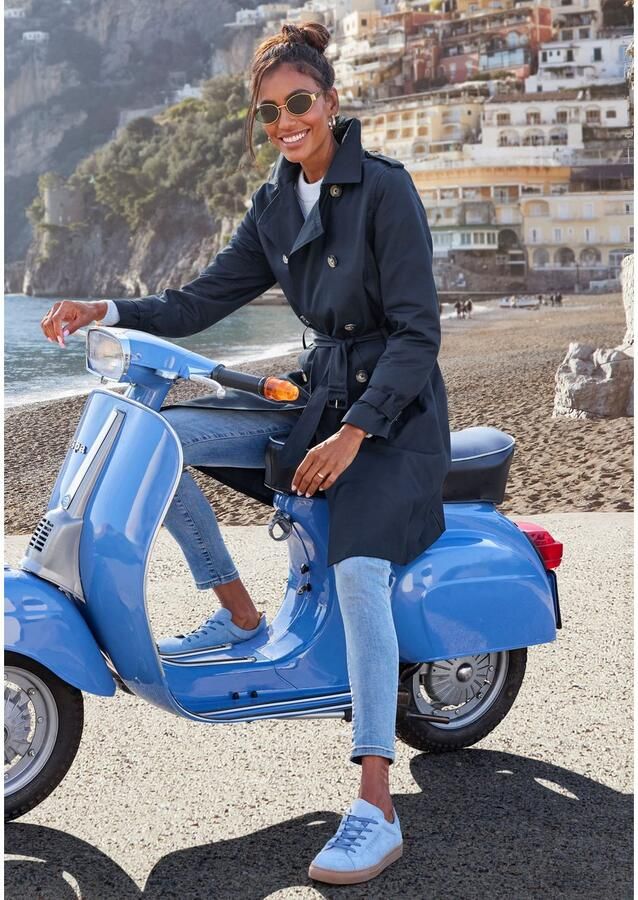 Lascana Trenchcoat met pas onderhoudsvriendelijke materiaalmix - Foto 4