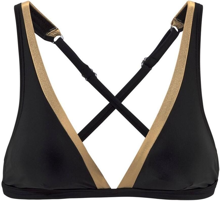 Lascana Triangel-bikinitop Elodie met trendy materiaalelement