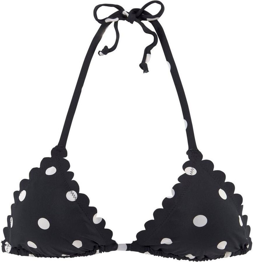 Lascana Triangel-bikinitop Jada met schulprandjes en stippen