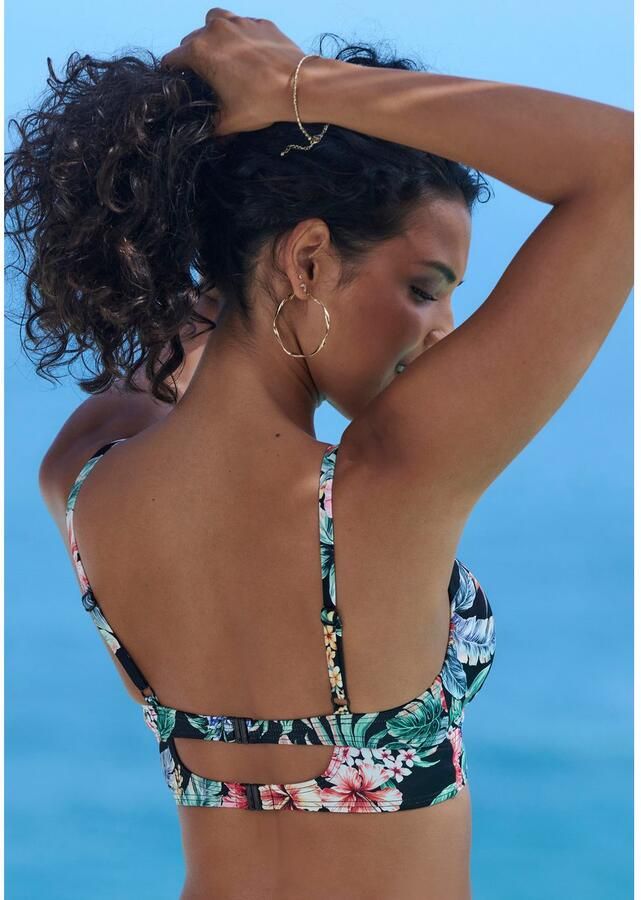 Lascana Triangel-bikinitop Salsa met ring en geweldige bloemenprint - Foto 2