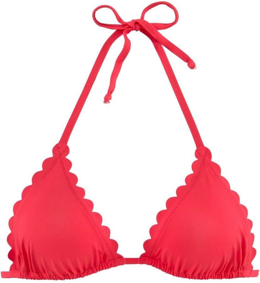 Lascana Triangel-bikinitop Scallop met gelaserde gegolfde rand - Foto 4