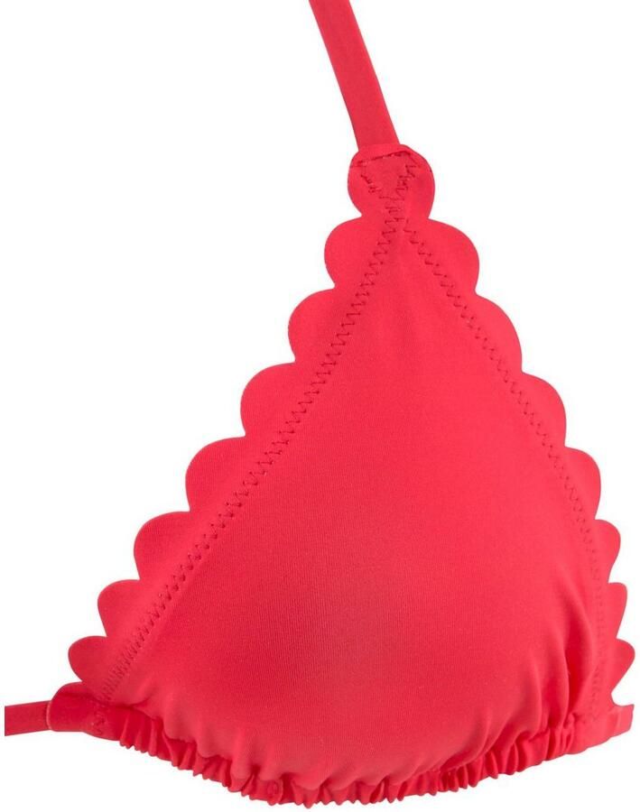 Lascana Triangel-bikinitop Scallop met gelaserde gegolfde rand