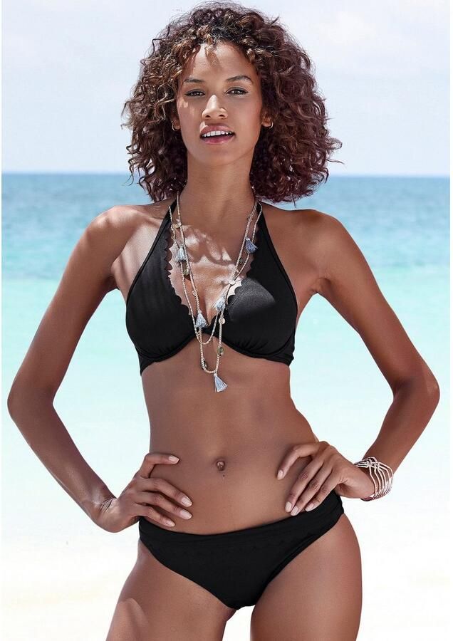 Lascana Triangel-bikinitop Scallop met gelaserde gegolfde rand - Foto 4